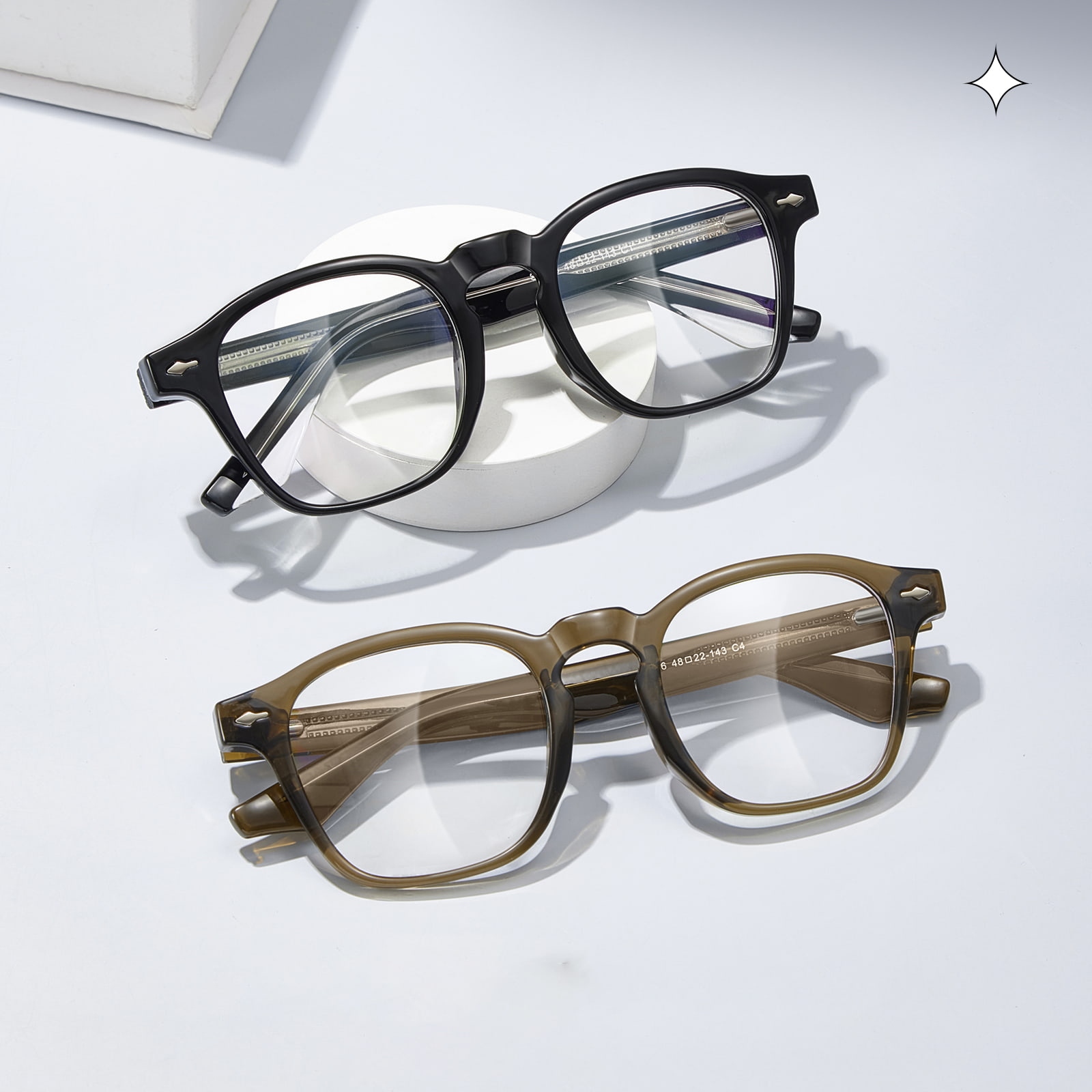 S9016 パンク 3D TR90 メガネ