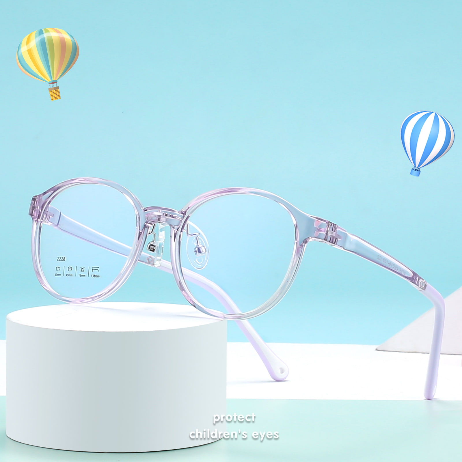 2228 2 色の滑り止めフットカバー抗菌コーティングソフトシリコンノーズパッドメガネ